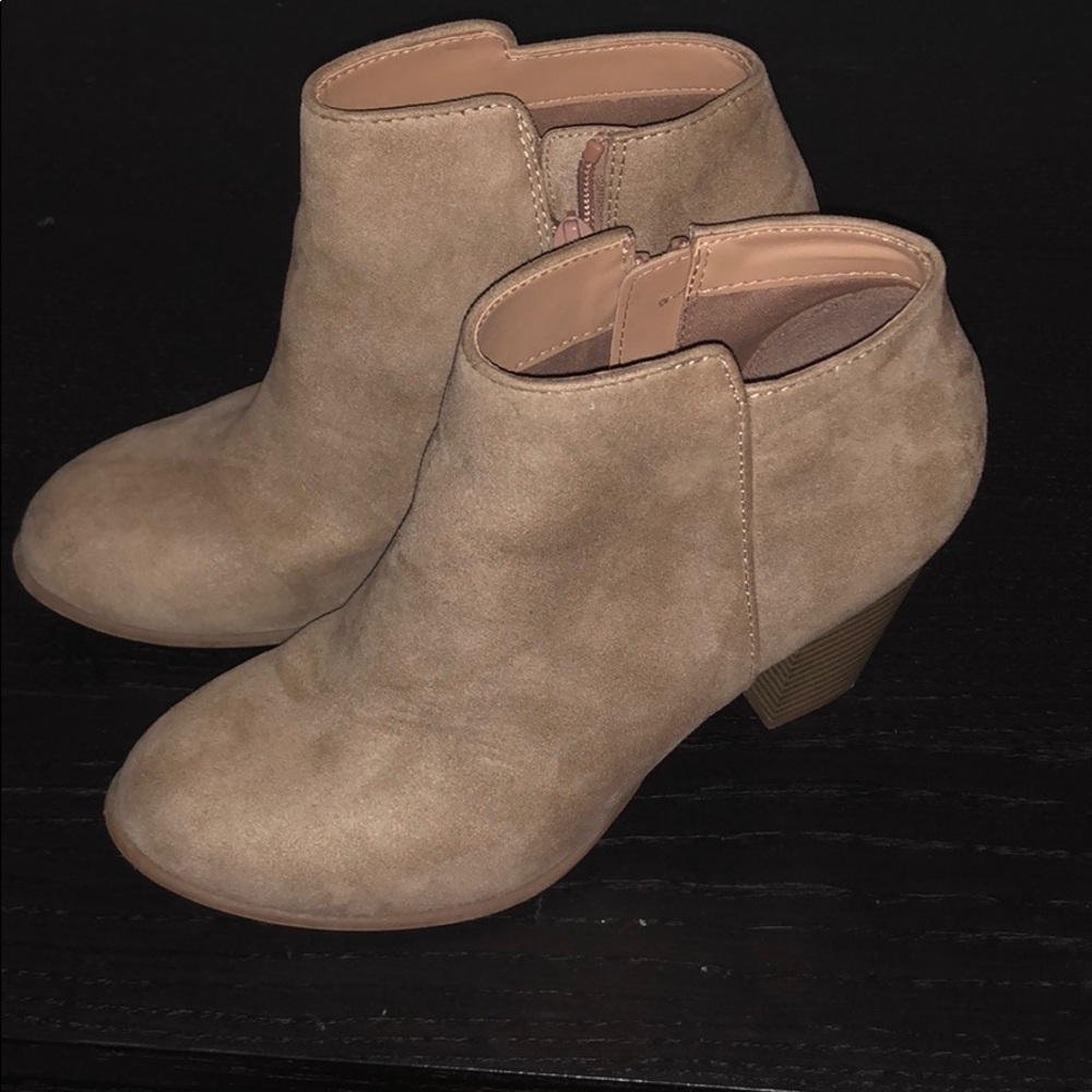 Tan booties
